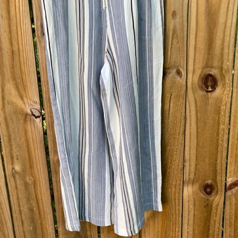 Take 50% OFF- Forever21 Striped Tie Front Jumpsuit, Size-S - Picture 8 of 9